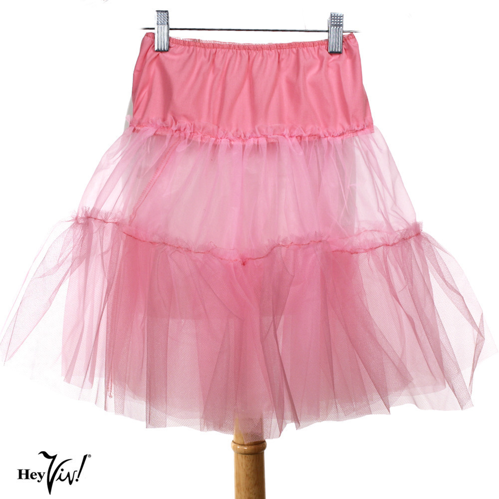 Child Size 50s Style Pink Crinoline Petticoat Tutu Slip W 22-28" L 19" - Hey Viv